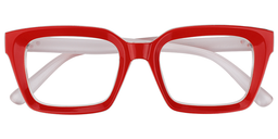 Ena Rectangle Red Reading Glasses1