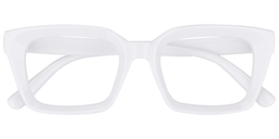 Ena Rectangle White Reading Glasses1