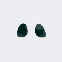 Stylish Nail Shape Peacock-Green Earrings1