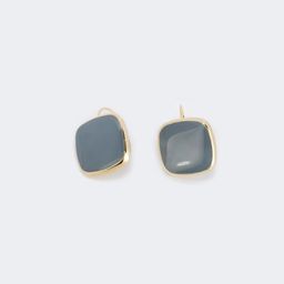 Stylish Square Gray-Blue Earrings1