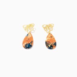 Stylish Water-Drop Shape Orange Earrings3