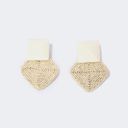 Stylish White Weave Earrings1