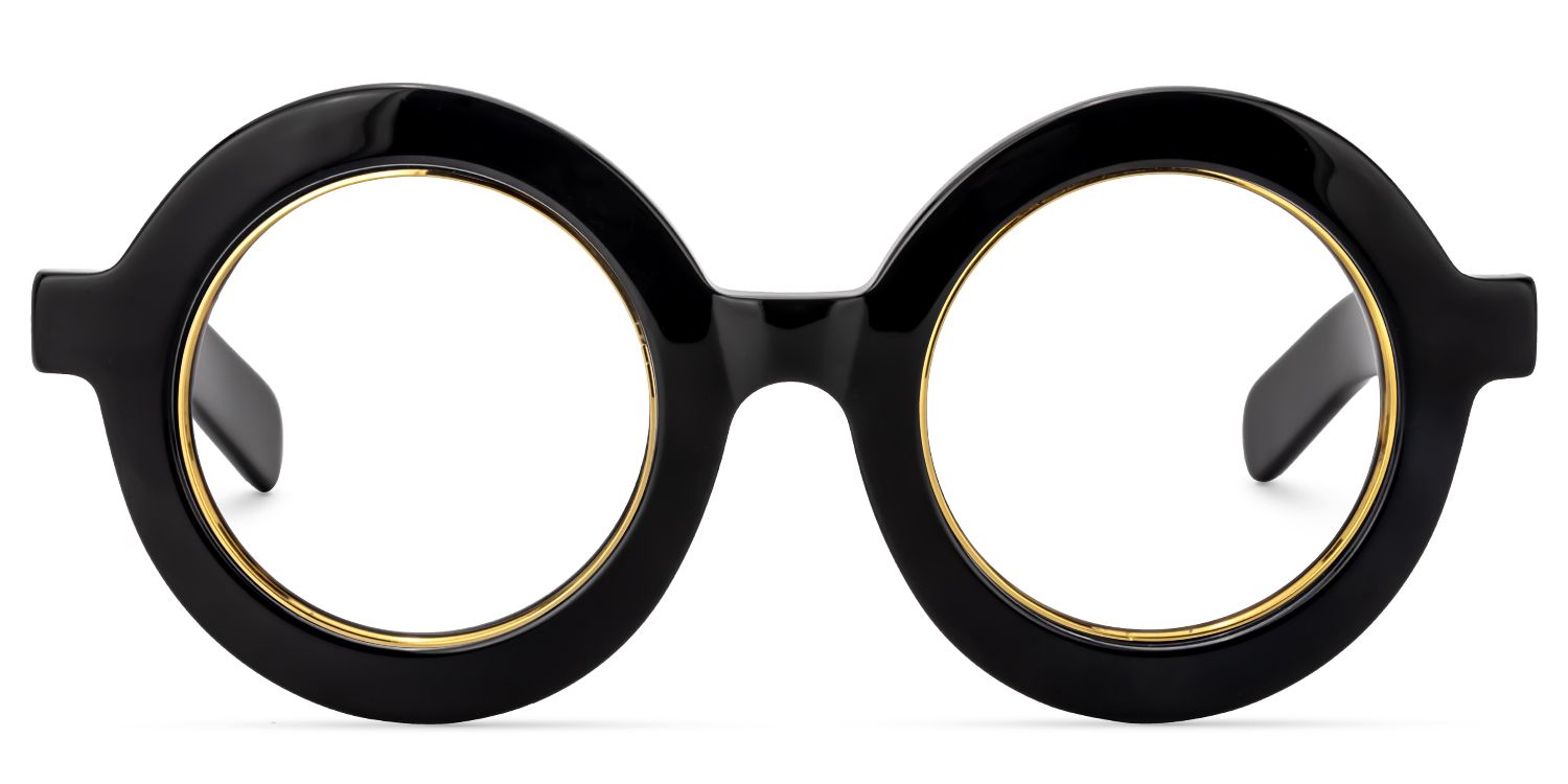 Calhoun Round Black Frame Glasses for Women and Men0