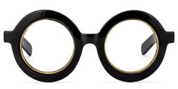 Calhoun Black Round Glasses0