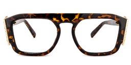 Makayla Square Tortoise Glasses0