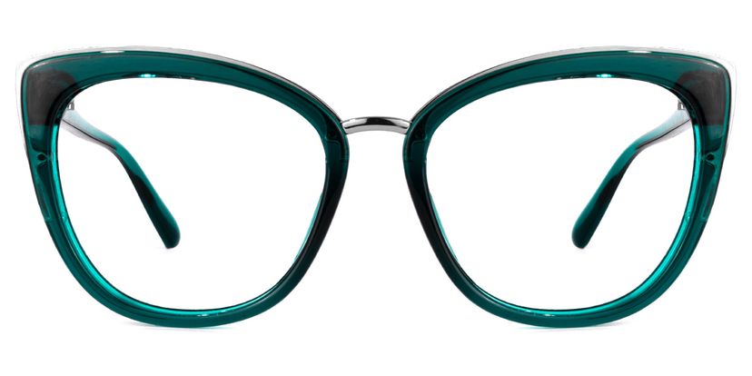 Kennard Cateye Peacock-Blue Glasses