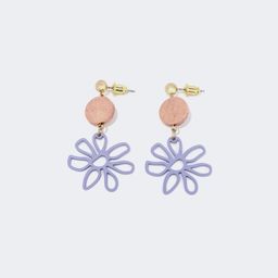 Stylish Purple Daisy Earrings1