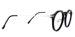 Adrian Round Black Glasses2