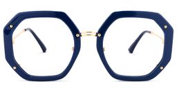 Mariah Geometric Dark-Blue Glasses0