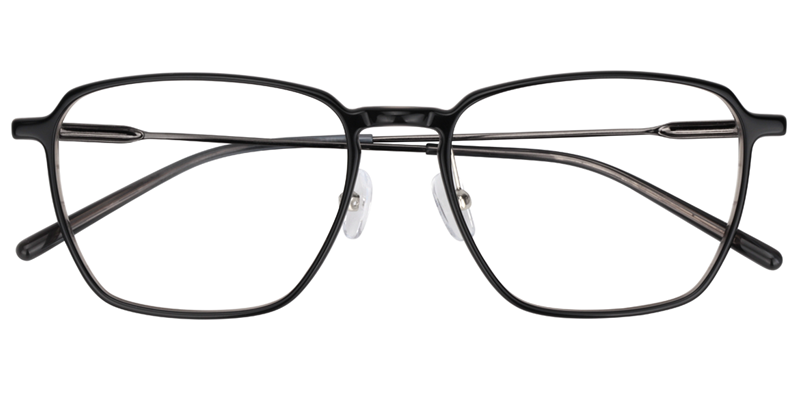 Rectangle Black Glasses | Zeelool Optical1