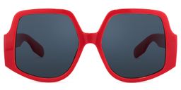 Melissa Geometric Red Sunglasses0
