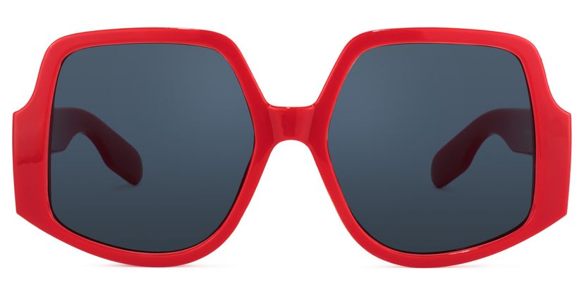 Melissa Geometric Red Sunglasses