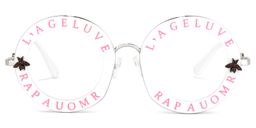 Miranda Round White Glasses0