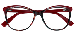 Rhea Cateye Red Glasses1