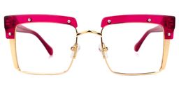 Kiana Bright-Pink Square Glasses0