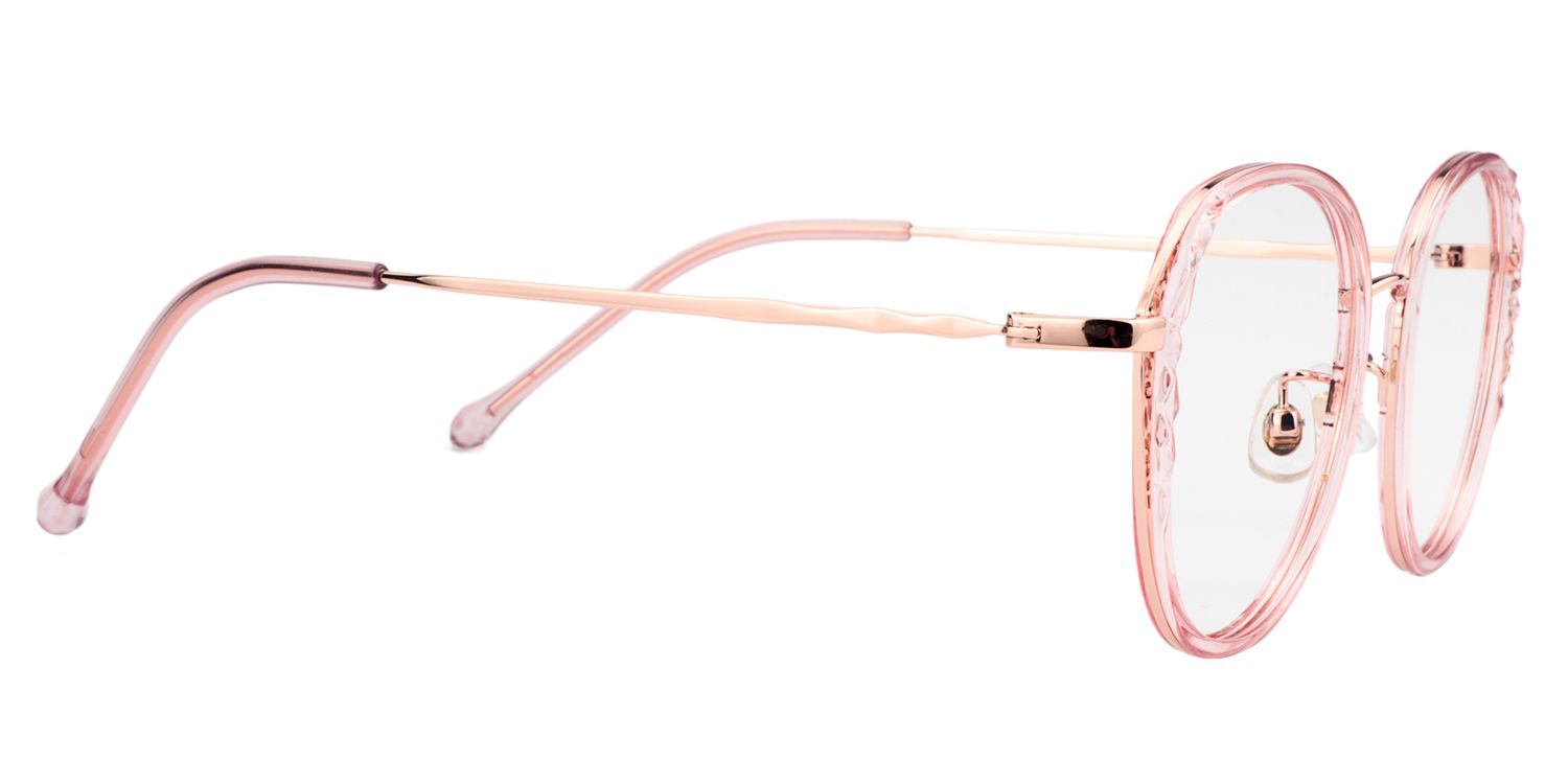 Round Pink Glasses | Zeelool Glasses4