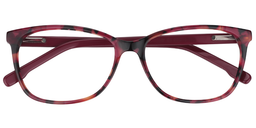 Belinda Rectangle Red Floral Glasses1