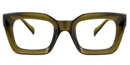 Nevaeh Square Dark-Green Glasses0