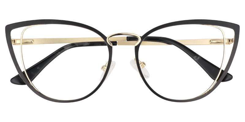Eras Cateye Black&Gold Glasses