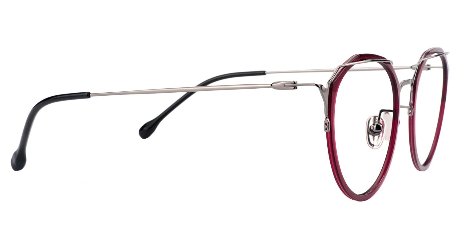 Round Red Glasses | Zeelool Glasses4