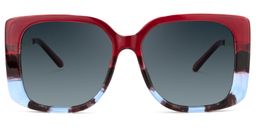 Nancy Square Red Sunglasses0
