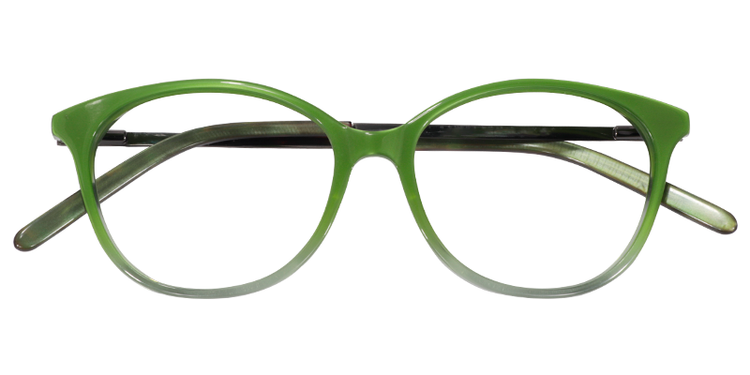 Vida Oval Green Glasses 