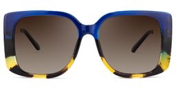 Nancy Square Blue Sunglasses0