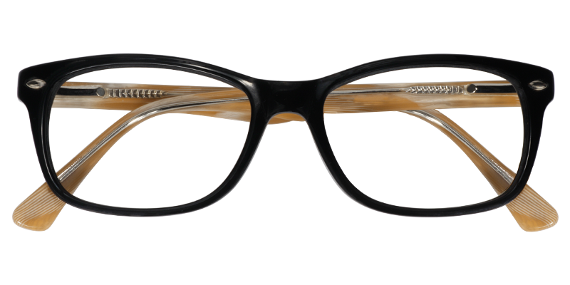 Rectangle Black Glasses | Zeelool Eyeglass Frames1