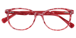 Deanna Oval Red Glasses1