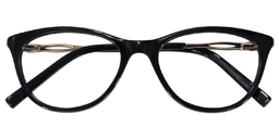 Ernestine Cateye Black Glasses1