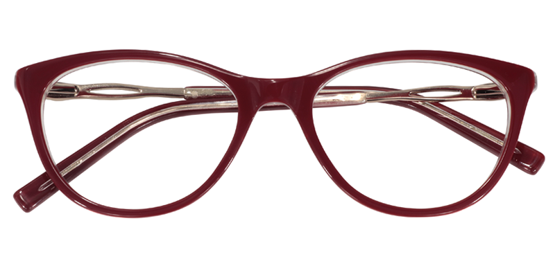 Cateye Red Glasses | Zeelool Eyeglasses Online1