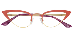 Mignon Cateye Living Coral Glasses1