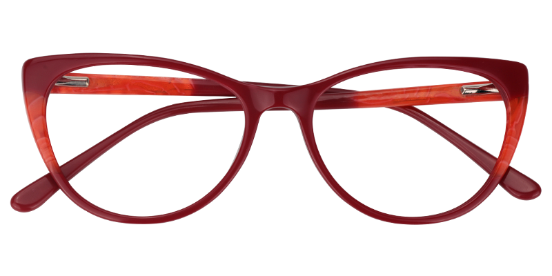 Oval Red Glasses | Zeelool Eyeglass Frames1