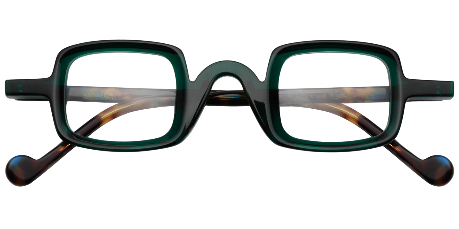 Sheila Square Dark-Green Glasses | Zeelool Eyeglass Frames1