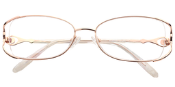 Donna Rectangle Gold Glasses1