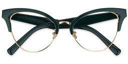 Charlene Browline Green Glasses1