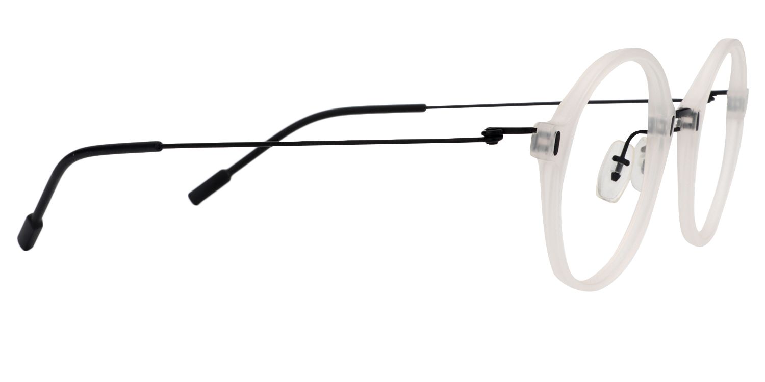 Round White Glasses | Zeelool Glasses4