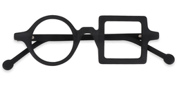 Paola Asymmetric Black Glasses1