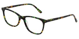 Teresa Rectangle Green Floral Glasses 3