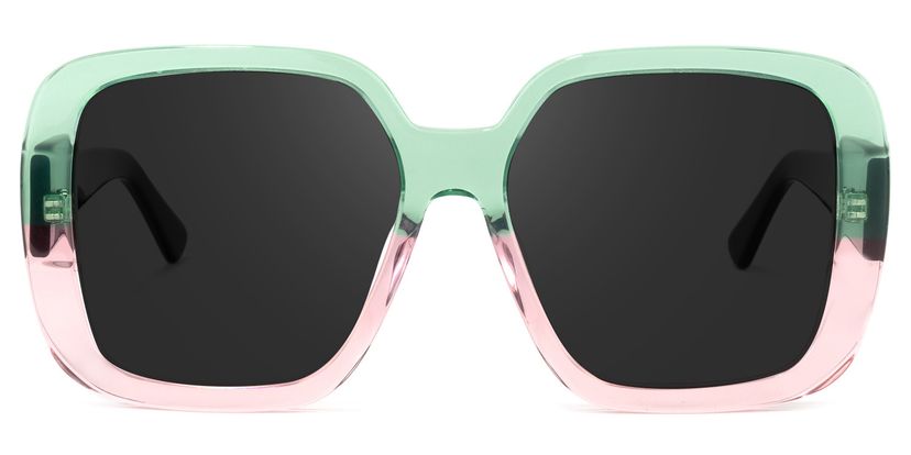 Nikolas Square Green Sunglasses