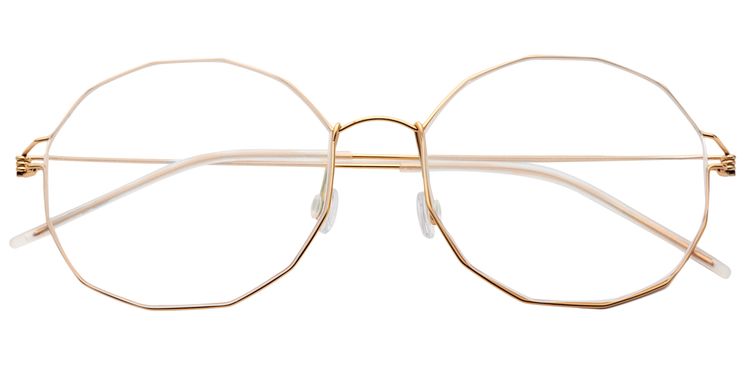 Shields Geometric Gold Glasses