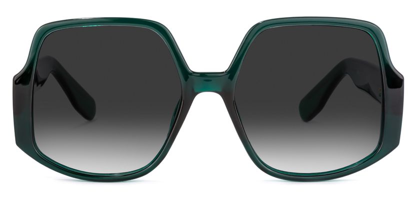 Paloma Geometric Dark-Green Sunglasses