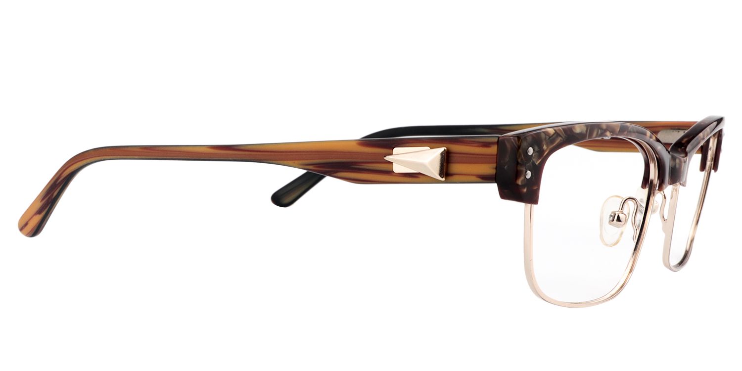 Browline Brown Glasses| Zeelool Glasses3