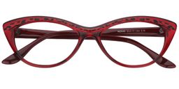 Tina Cat Eye Red Glasses1
