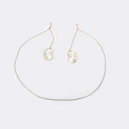 Abstract Human Face Eyeglasses Chain2