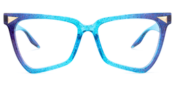 Cicely Geometrical Blue Eyeglasses0