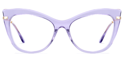 Indira Cat Eye Purple Glasses0
