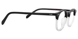 Averil Round Black & Clear Glasses 5