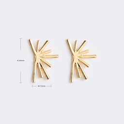 Vintage Geometric Shaped Gold Earrings 3