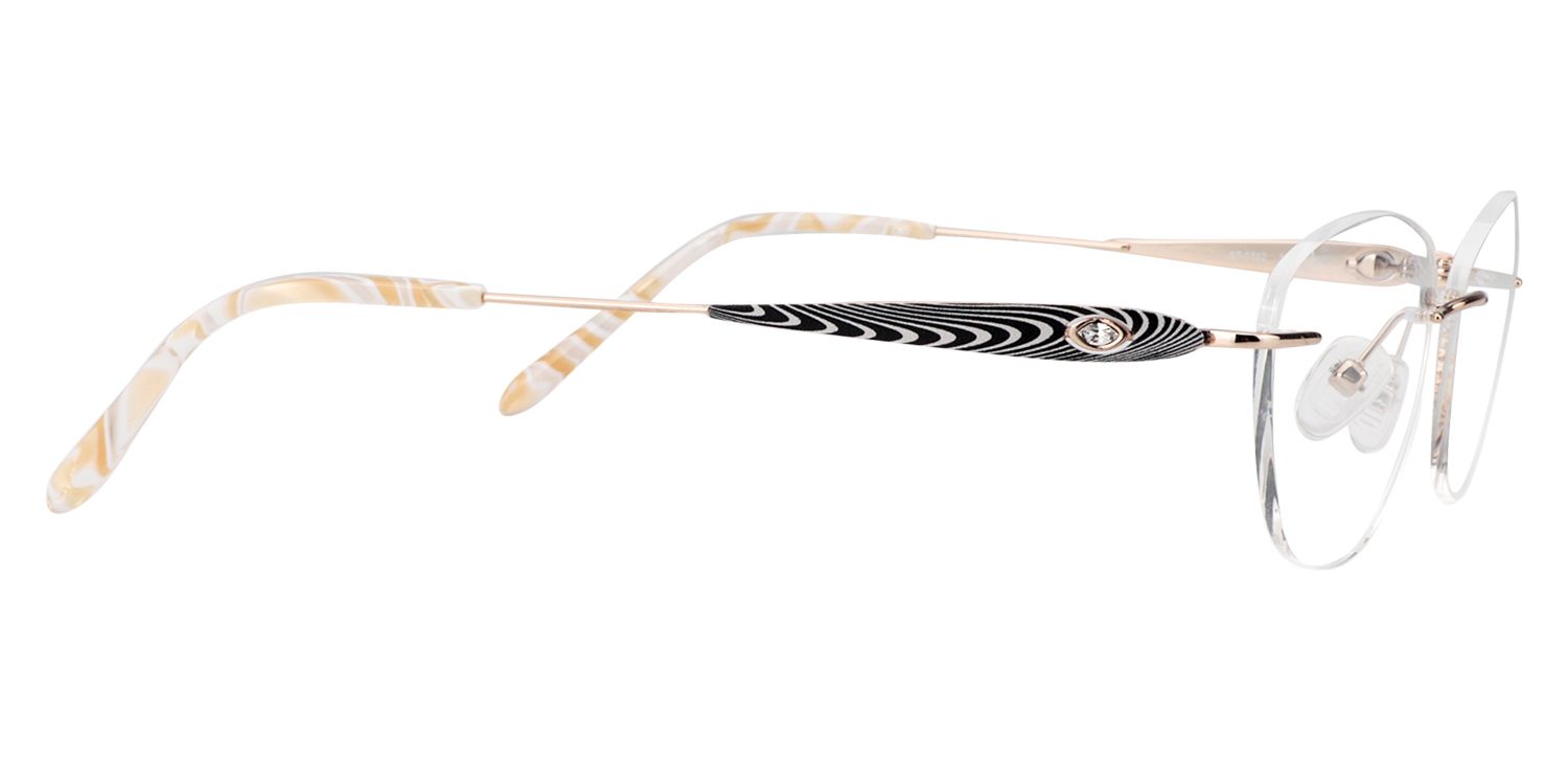 Oval Gold Glasses | Zeelool Glasses4